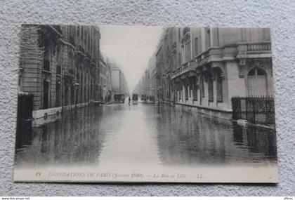 Paris 75, inondations de 1910, la rue de Lille