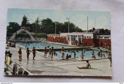 Cpsm 1959, la Ferté Alais, la piscine, Essonne 91