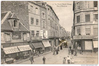 LA FERTE-MACE  RUE D'HAUTERIVE COMMERCE A DUGRES CARTE PRECURSEUR