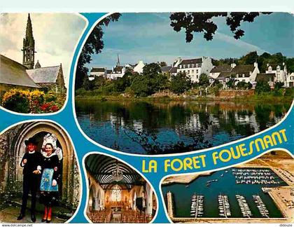 29 - La Foret Fouesnant - Multivues - Folklore - Flamme Postale - Voir Scans Recto Verso