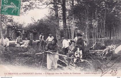 LA FRESNAYE SUR CHEDOUET(L ECORCAGE DANS LES TAILLES)