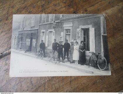 LA FRESNAYE SUR CHEDOUET LA POSTE LES FACTEURS A VELO