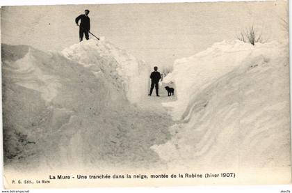 CPA LA MURE Une tranchée dans la neige montée de la Robine (hiver 1907 (296324)