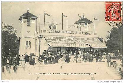 charente-maritime - ref F406 - la rochelle -le bar muicipal de la nouvelle plage - n°2 - carte bon état -