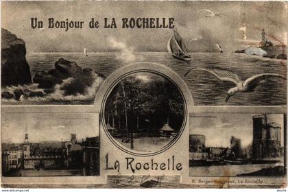 CPA Un Bonjour de LA ROCHELLE - LA ROCHELLE (975896)