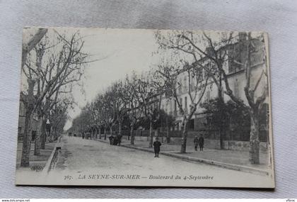 Cpa 1916, la Seyne sur mer, boulevard du 4 septembre, Var 83