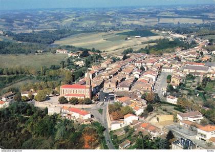 82 Lafrancaise vue générale aerienne cachet obliteration Lafrancaise 1986