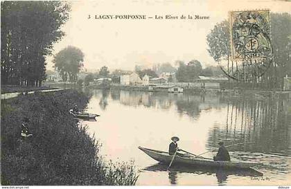 77 - Lagny sur Marne - Les Rives de la Marne - Animé - CPA - Voir Scans Recto-Verso