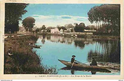 77 - Lagny sur Marne - Les Rives de la Marne - Animé - CPA - Voir Scans Recto-Verso