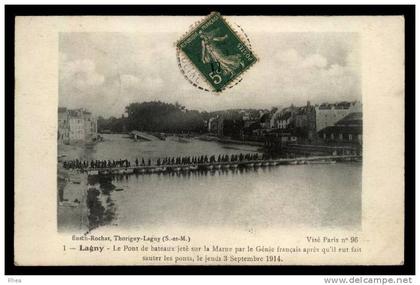 77 Lagny-sur-Marne pont de bateaux marne D77D K77243K C77243C RH086386