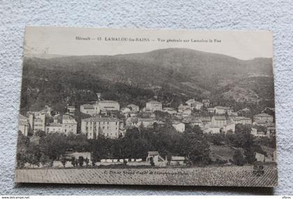 Cpa 1922, Lamalou les bains, vue générale sur Lamalou le Bas, Hérault 34