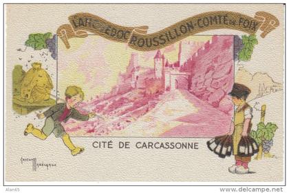 Languedoc Roussillon Comte de Foix, Marechaux Artist Signed Image, c1930s Vintage Postcard