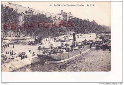 PARIS  /  LE PORT SAINT-NICOLAS  (Etat parfait)