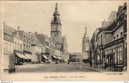 CPA LE CATEAU - La rue THIERS (136360)