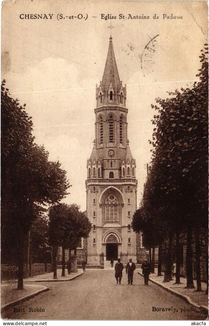 CPA LE CHESNAY L'Eglise St-Antoine-de-Padoue (1411290)