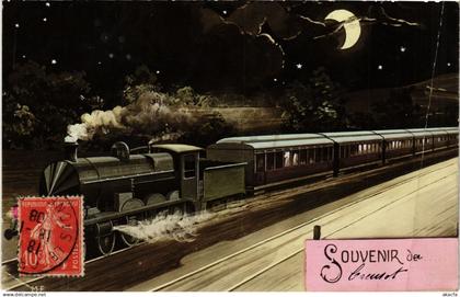 CPA LE CREUSOT - Chemin Scene - Locomotive - Souvenir de Creusot (637479)