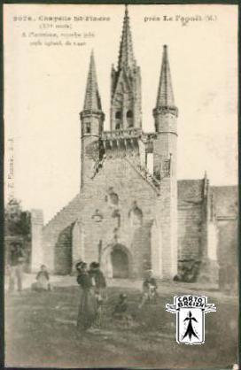 56 Le Faouët - 2076.  Chapelle St-Fiacre, près LE FAOUET (XVè siècle)... - cpa