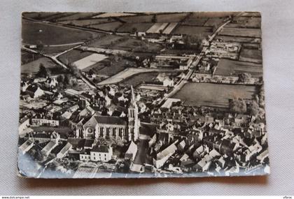 Cpm 1957, le Louroux Béconnais, vue aérienne, vue d'ensemble, Maine et Loire 49