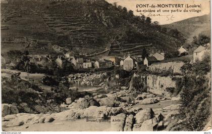 CPA PONT-de-Montvert - La Riviere et une partie du village (638053)