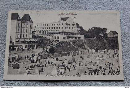 F445, Cpa 1932, le Pouldu, un coin de la plage, Finistère 29