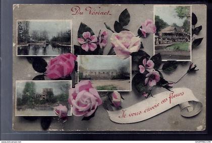 78 -  Le Vésinet - carte " Du vésinet je vous envoie ces fleurs" - Voyagé -