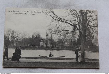 le Vésinet, le lac de Croissy et le temple protestant Yvelines 78