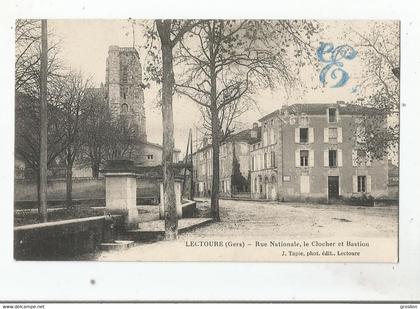 LECTOURE (GERS) RUE NATIONALE LE CLOCHER ET BASTION