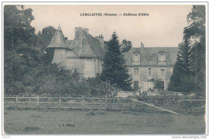 LENCLOITRE - Château d'Abin