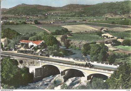 CPSM Les Arcs-sur-Argens Le Pont sur l'Argens vue aérienne