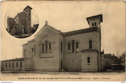 CPA LES PAVILLONS-sous-BOIS Eglise et Oeuvres N.-D. de Lourdes (1353824)