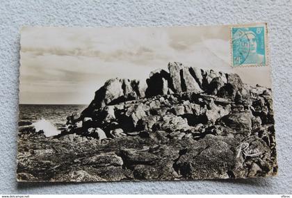 Cpsm 1951, Lesconil, rochers, Finistère 29