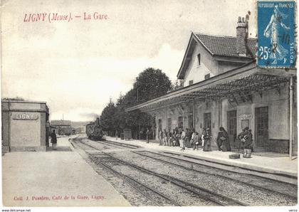 Carte  Postale  ancienne de  LIGNY en BARROIS - La GARE