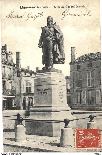 Carte POSTALE Ancienne de  LIGNY en BARROIS - Statue du Gal BARROIS