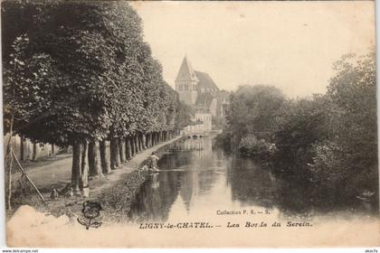 CPA LIGNY-le-CHATEL Les Bords du Serein (1197685)