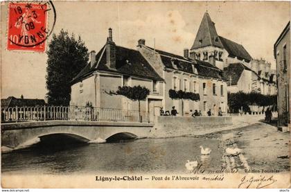 CPA LIGNY-le-CHATEL - Pont de l'Abreuvoir (658625)