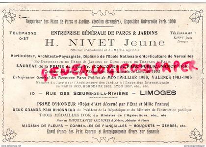 87- LIMOGES- 34- MONTPELLIER-JARDIN ESPLANADE LE BASSIN-H. NIVET JEUNE ENTREPRISE PARCS JARDINS-10 RUE SOEURS LA RIVIERE