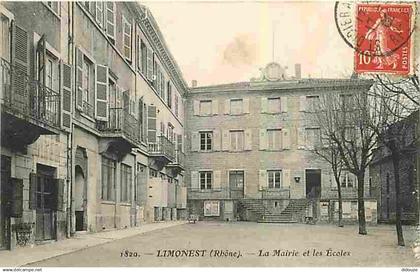 69 - Limonest - La Mairie et les Ecoles - CPA - Voir Scans Recto-Verso