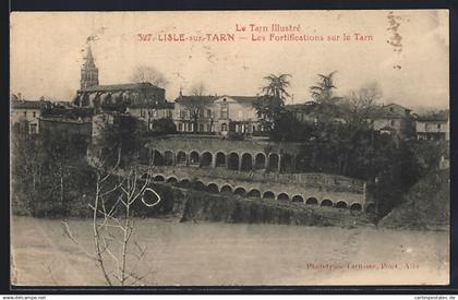 CPA Lisle-sur-Tarn, Les Fortifications sur le Tarn