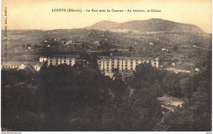 Carte postale ancienne de LODEVE - La caserne