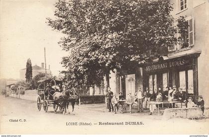 69 - RHÔNE - LOIRE-SUR-RHÔNE - restaurant DUMAS - calèche - superbe - 10338