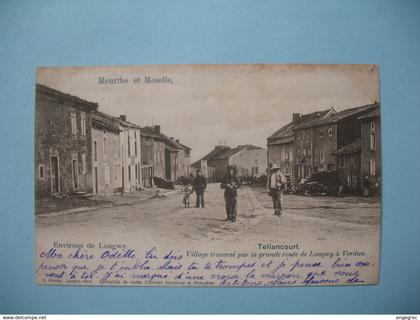 CPA   Environs de Longwy - Tellancourt   Village traversé par la grande route de Longwy à Verdun 1903