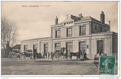 ( CPA 22 )  LOUDÉAC  /  La Gare  -