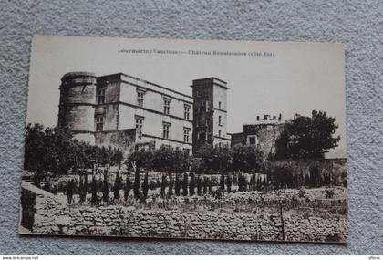 Lourmarin, château renaissance, côté Est, Vaucluse 84