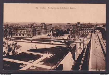 FRANCE, Postcard RPPC, Paris, The Louvre Palace