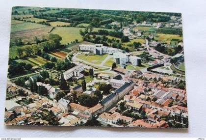 Cpm, Luçon, vue aérienne du centre hospitalier, Vendée 85