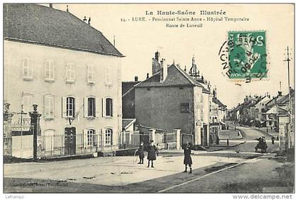 dept div -haute saone  -ref Y858- lure - pensionnant sainte anne -hopital temporaire - route de luxeuil -carte bon etat-