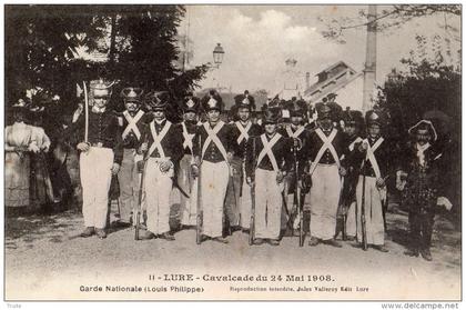 LURE CAVALCADE DU 24 MAI 1908 GARDE NATIONALE (LOUIS PHILIPPE)