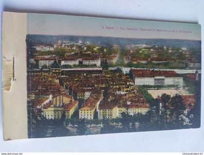 CPA - CARNET LYON 6 CARTES / BELLECOUR / PALAIS DU COMMERCE / FOURVIÈRE / PONT DE LA BOUCLE / LA GARE