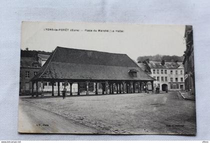 Lyons la Forêt, place du marché, la halle, Eure 27