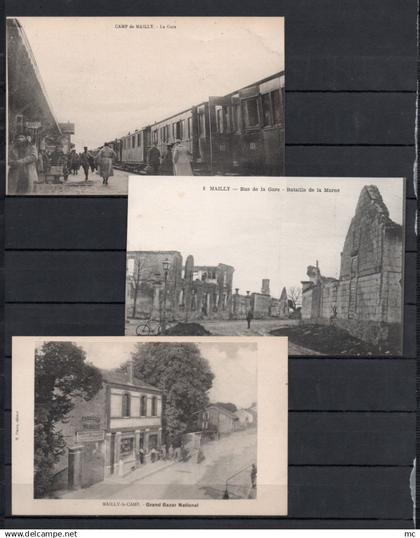 10 - Mailly le camp -  lot de 22 cartes